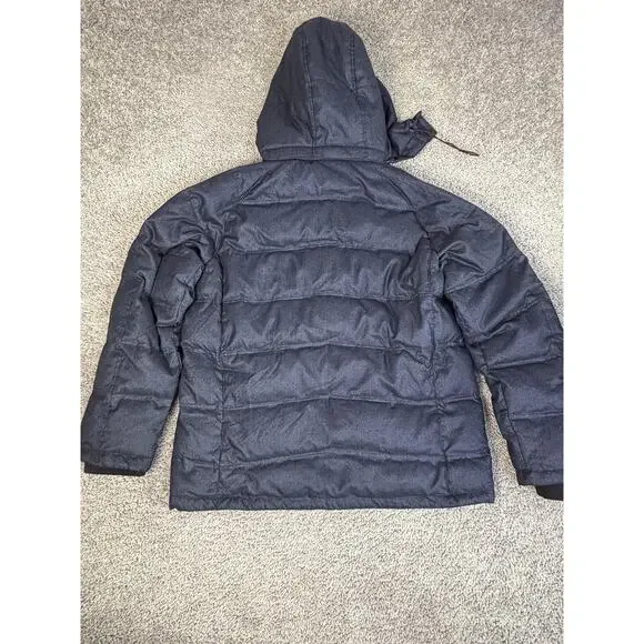 Hawke & Co Jacket Mens L Down Puffer Hooded Insulated Faux Fur Collar Full Zip - Picture 6 of 11